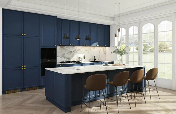 Navy Blue kitchen cabinets