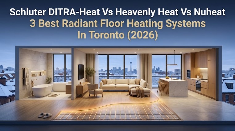Schluter DITRA-HEAT vs Heavenly Heat vs NuHeat - 3 best radiant floor heating systems in Toronto (2026)