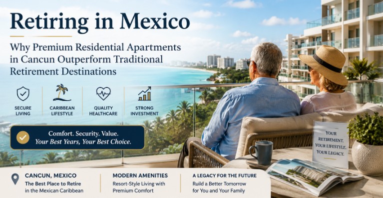 Retiring in Mexico: Why Premium Residential Apartments in Cancun Outperform Traditional Retirement Destinations